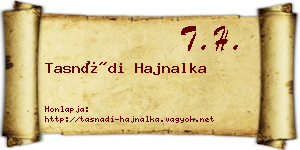 Tasnádi Hajnalka névjegykártya